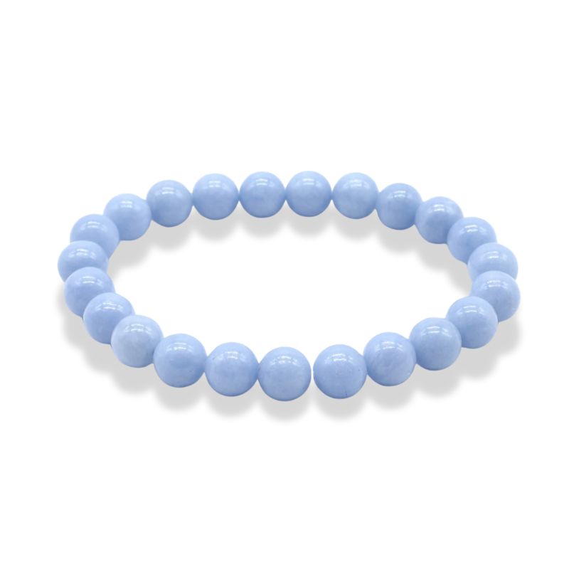 bracelet Pierre Calcédoine 8 mm, cadeau femme et homme