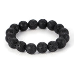 Bracelet Pierre de Lave Boules 6 à 14 mm - 19 cm - Vignette | Lithothérapie Naturelle