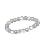 Bracelet Pierre de Lune Blanche boules 8 mm - Vignette | Lithothérapie Naturelle