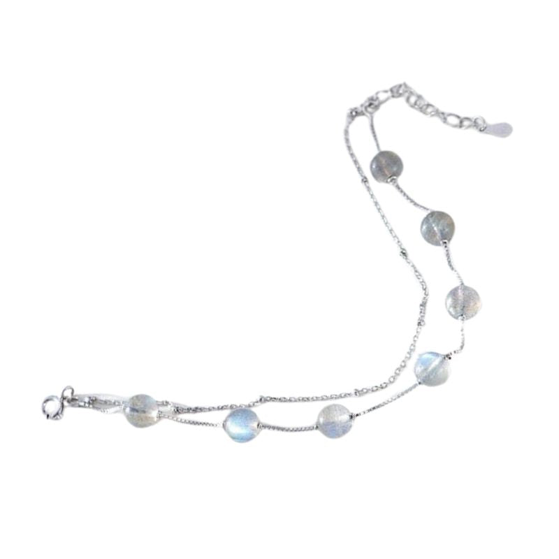 bracelet Pierre de Lune et Argent 925, cadeau femme