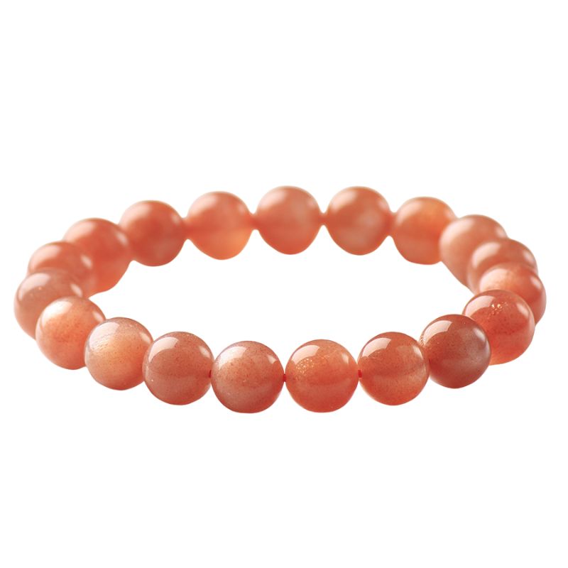 Bracelet Pierre de Soleil Boules de 6 mm - 18 cm, cadeau homme et femme pour fêtes