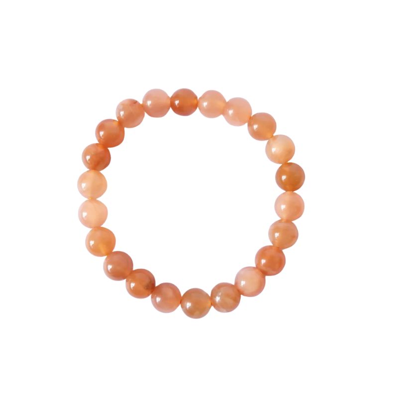 Bracelet Pierre de Soleil Boules de 6 mm - 18 cm, cadeau homme et femme