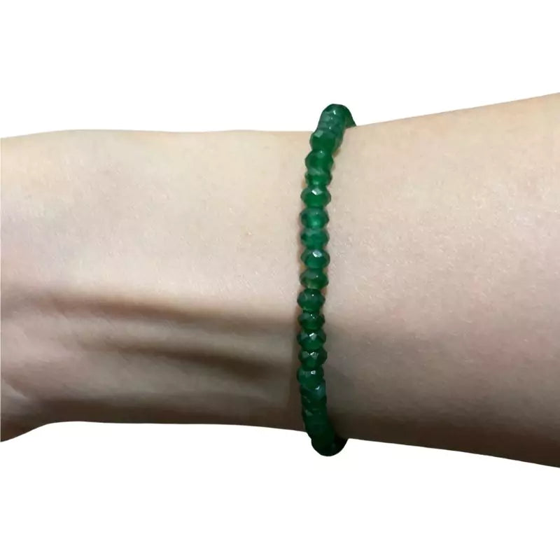 Bracelet pierres émeraude "allure", cadeau de lithothérapie pour homme, femme et ados