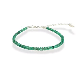 Bracelet pierres émeraude "allure", cadeau de lithothérapie pour homme et femme