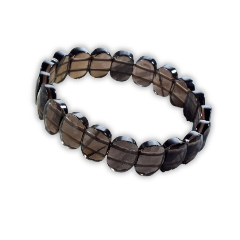 bracelet Pierres Quartz Fumé, cadeau de lithothérapie homme, femme et adolescent pour fêtes