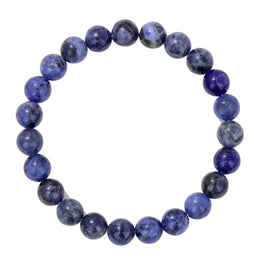 bracelet Sodalite Boules 8 mm - 19 cm, cadeau homme et femme