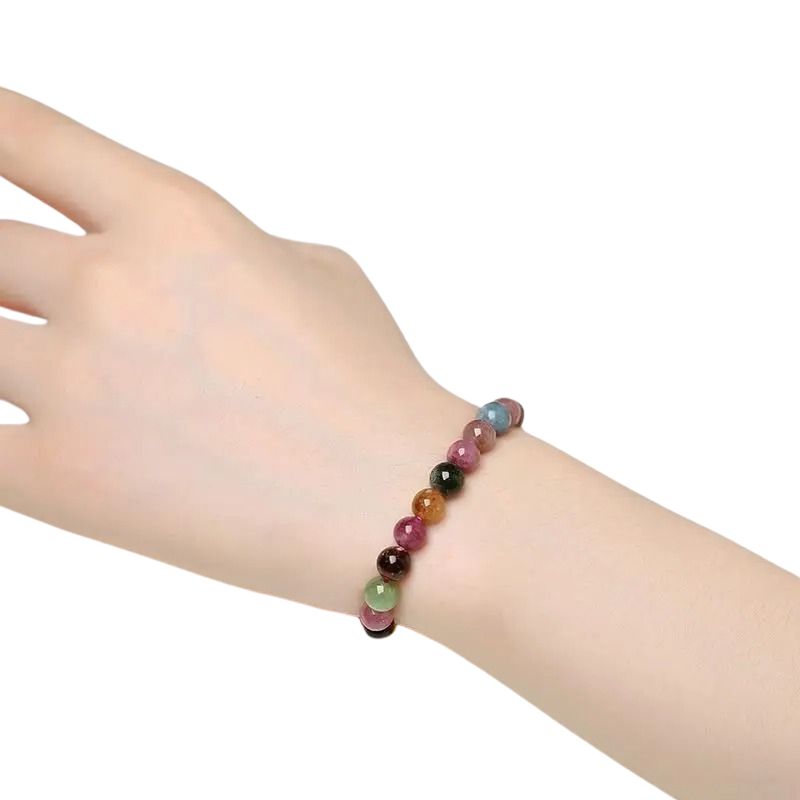 bracelet Tourmaline Boules 6 mm, cadeau lithothérapie homme, femme et ados
