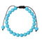 Bracelet Turquoise "Ciel" Boules 8 mm Cordon Ajustable, cadeau homme ou femme