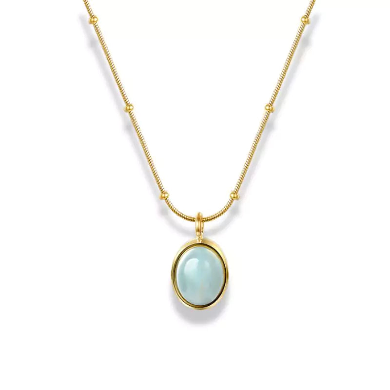 collier Aigue-Marine "Clarté des Océans", cadeau femme