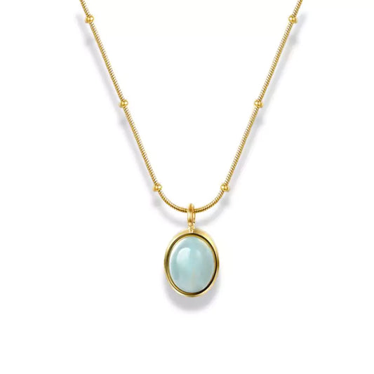 collier Aigue-Marine "Clarté des Océans", cadeau femme