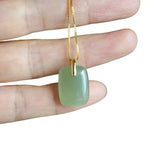 Collier Jade "Sérénité Carrée" - Vignette | Lithothérapie Naturelle