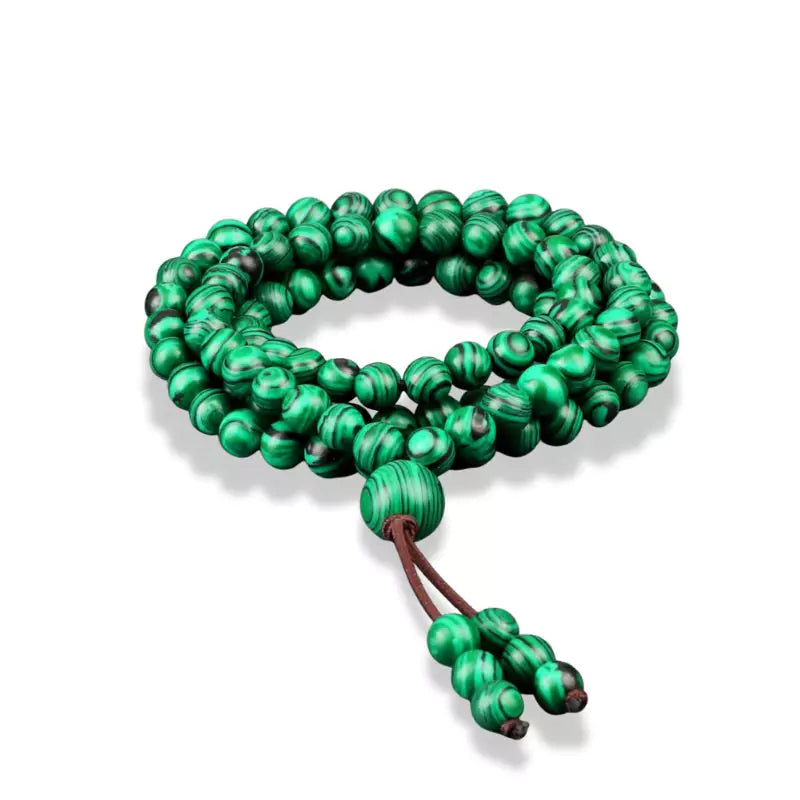 Collier Mala Malachite "Ronde d'Équilibre", cadeau