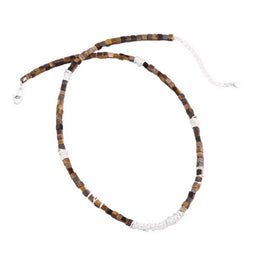 collier Oeil de Tigre et Argent, cadeau