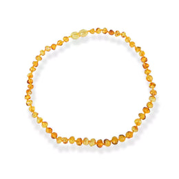 Collier pierre ambre jaune de baltique, cadeau lithothérapie homme, femm, ados et enfant