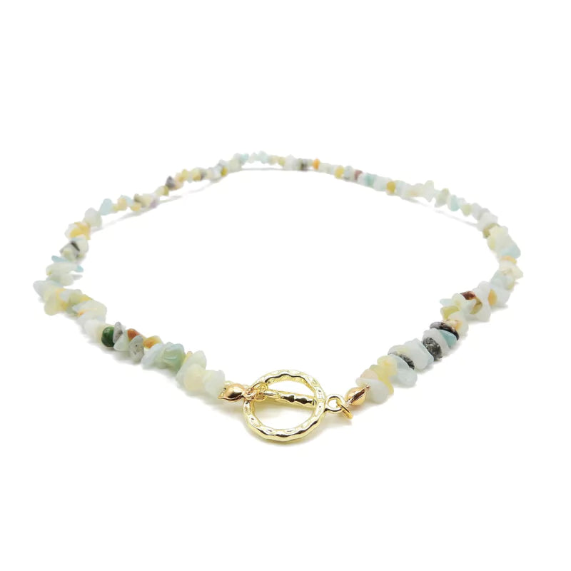 collier Pierres amazonite "Élégance", cadeau de lithothérapie 