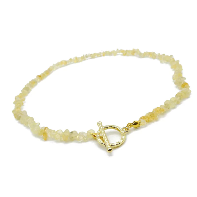 collier Pierres Citrine "Élégance", cadeau de lithothérapie pour homme, femme 
