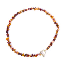 collier Pierres jaspe mookaïte "Élégance", cadeau de lithothérapie