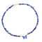 collier Pierres lapis-lazuli et papillon "butterfly", cadeau de lithothérapie pour femme 