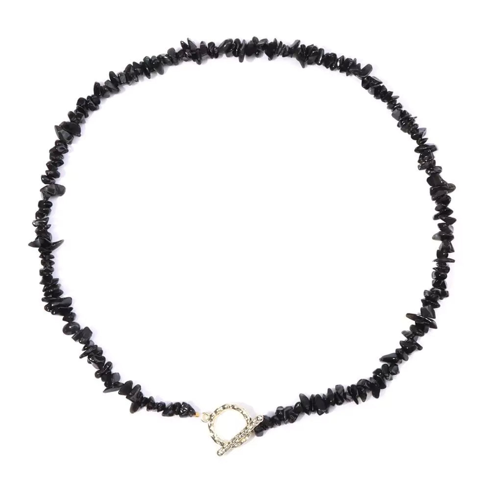 collier Pierres obsidienne "Élégance", cadeau de lithothérapie