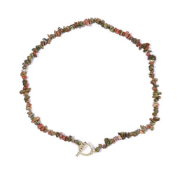 collier Pierres unakite "Élégance", cadeau de lithothérapie