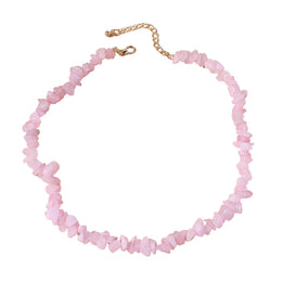 collier quartz rose réglable, cadeau lithothérapie homme, femme et ados