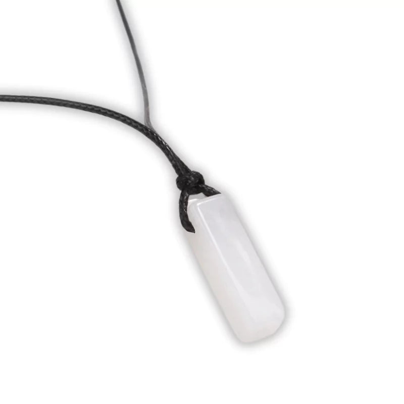 pendentif "Rectangle" cristal de roche, cadeau de lithothérapie homme, femme ou ados