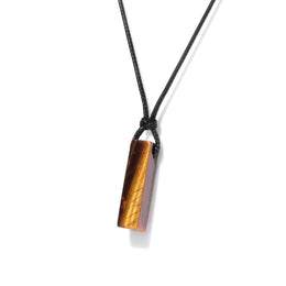 pendentif "Rectangle" Œil de Tigre, cadeau lithothérapie pour homme, femme et ados