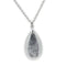 pendentif en pierre de cristal de roche "Goutte d'eau", cadeau de lithothérapie homme ou femme
