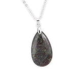 Pendentif Pierre Jaspe Sang de Dragon  "Goutte d'eau" - Vignette | Lithothérapie Naturelle