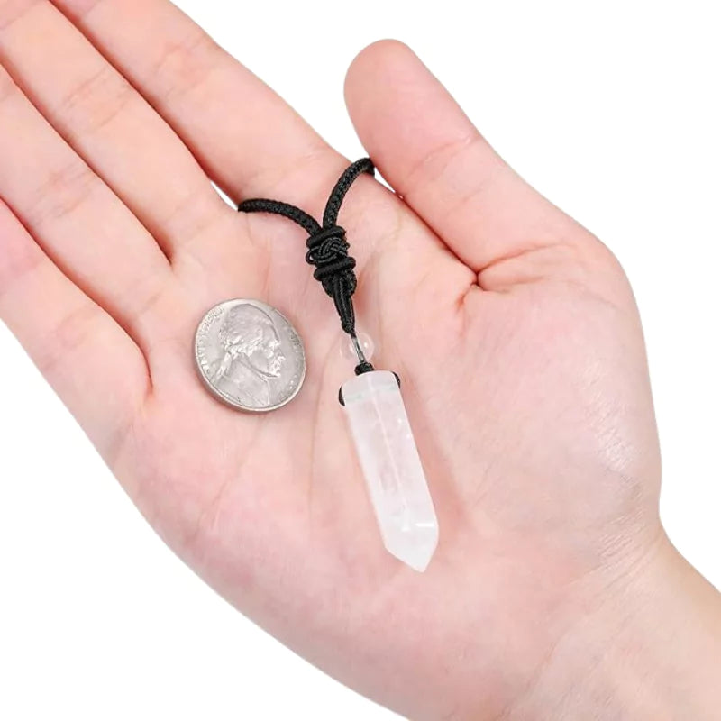 pendentif prisme de cristal de roche, cadeaude lithothérapie