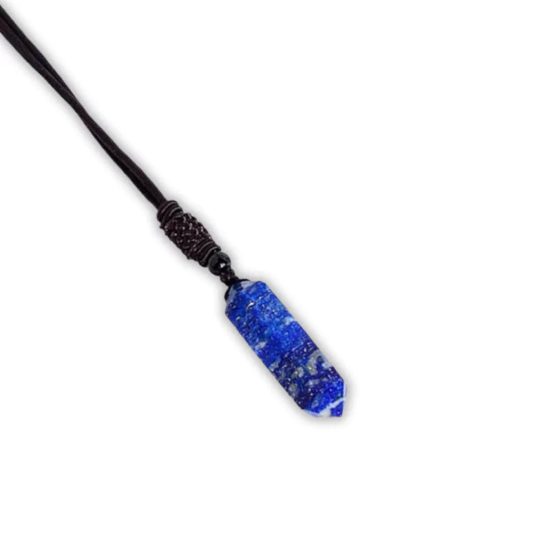 pendentif Prisme de lapis-lazuli, cadeau de lithothérapie pour homme ou femme