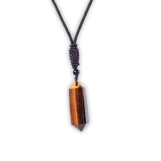 pendentif prisme d'oeil de tigre, cadeaude lithothérapie