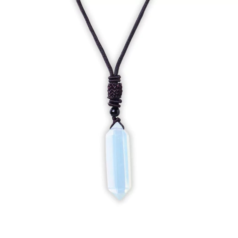 pendentif prisme d'opale bleue, cadeaude lithothérapie