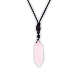 pendentif prisme de quartz rose, cadeaude lithothérapie