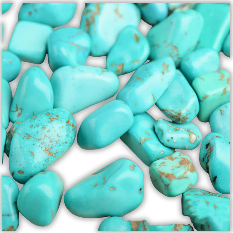 Pierres turquoise bleue, cadeau de lithothérapie homme et femme
